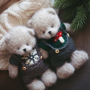 Teddy Bear, knitting PATTERN PDF, knitted animal toy, 23cm, knit cute bear, knitting tutorial image 4