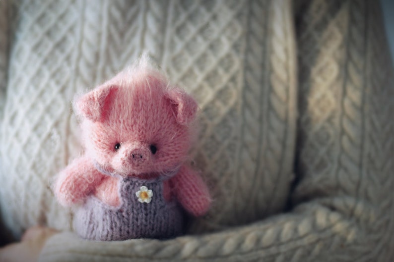 PIG knitting PATTERN pdf, Knitted animal TOYS 7 inch image 9