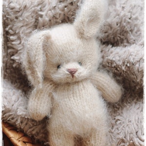 PATTERN PDF Rabbit knitting, knitted animal toy chart