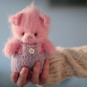 PIG knitting PATTERN pdf, Knitted animal TOYS 7 inch image 5