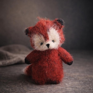 PDF, Fox Knitting Pattern • Cute 16–18cm Soft Toy • Flat Knit on 2 Needles • Instant Download
