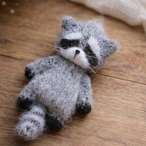 Knitted Raccoon - Etsy 