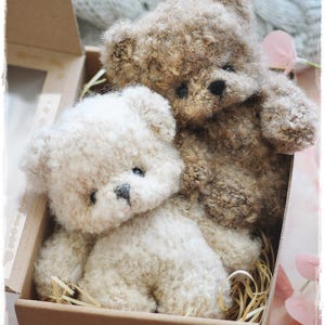 PATTERN Teddy Bear lavorato a maglia facile e veloce, peluche in boucle PDF lavorato a maglia