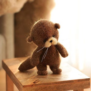 OTTER Knitting Pattern PDF, Easy Sea Otter Stuffed Knitted Animal