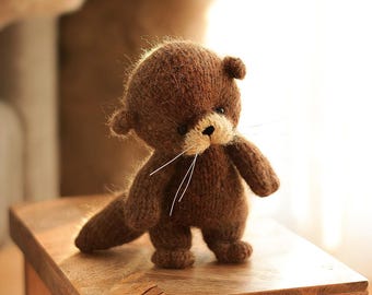 Otter-Strickmuster (PDF), einfaches Stricktier: Seeotter