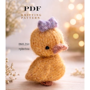 Strickanleitung für ein winziges Entchen, einfaches Oster-Stricktier, schnelles Entenküken-Strickprojekt