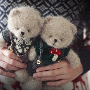 Teddy Bear, knitting PATTERN PDF, knitted animal toy, 23cm, knit cute bear, knitting tutorial image 3