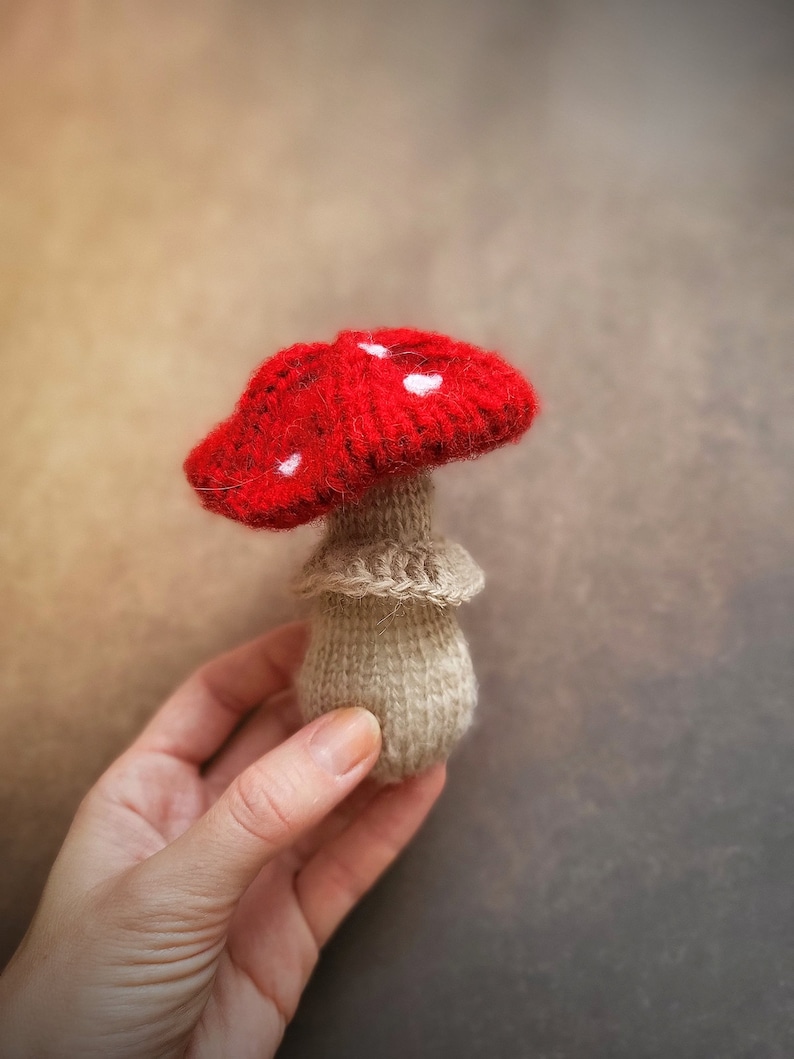 PDF, Knitting TOADSTOOL Mushroom, Knitted, Crochet PATTERN , Knitted ...