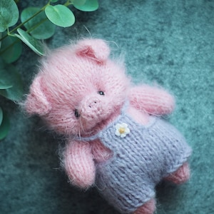 PIG knitting PATTERN pdf, Knitted animal TOYS 7 inch image 8