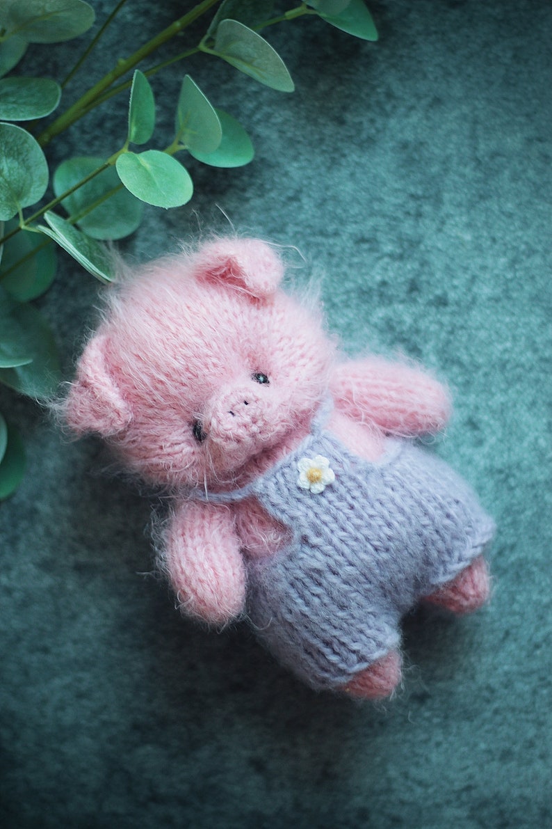 PIG knitting PATTERN pdf, Knitted animal TOYS 7 inch image 8