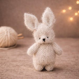 PDF-Anleitung, Kleines Kaninchen, Strickhase, gestrickte Tierfiguren