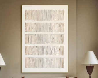 Arte mural grande Wabi-Sabi, arte mural, pintura con textura 3D, arte abstracto, arte mural con textura 3D, arte minimalista, pintura bohemia
