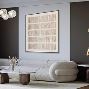 Beige Minimalist Painting Beige 3D Texture Wall Art Neutral Plaster Painting Wabi Sabi Wall Art Beige Texture Painting Modern Minimalist Art