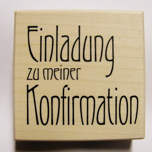 Stempel Einladung zu meiner Konfirmation, Embossing, Scrapbooking