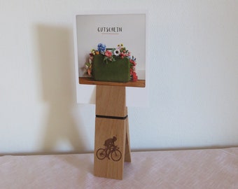 Kartenhalter mit Gravur - Fahrrad