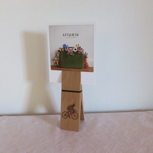 Kartenhalter mit Gravur - Fahrrad
