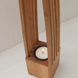 Lantern Oak Tealight Holder