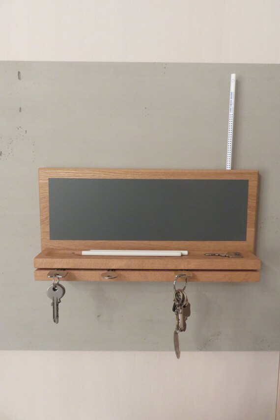 CASSETTA PORTACHIAVI LEGNO 6 GANCI APPENDI CHIAVI MURO PER DECOUPAGE