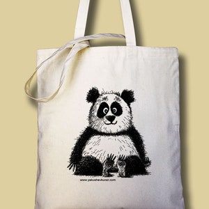 shopping bag jute bag &quot;Panda&quot;