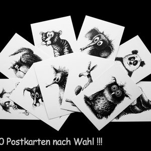 Animais de sua escolha. Conjunto de 10 cartões postais nº 3