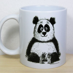 White ceramic mug &quot;Panda&quot;