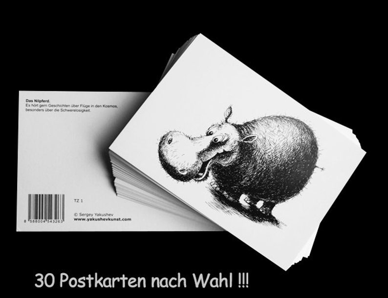 Tiere nach Wahl. 30er Postkarten-Set Bild 1