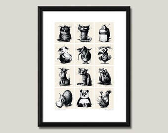 Art print/poster "Table Zoo 3"