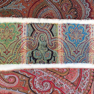 19th Century Wool Paisley Sampling