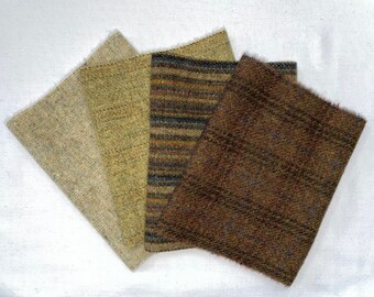 Felted Wool Bundle for Rug Hooking, Applique and all wool projects: Forest Floor