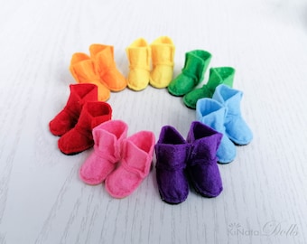 Colored ugg boots for Blythe / Azone / Obitsu / Licca. Handmade short snow shoes