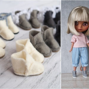 Ugg shoes for Blythe / Azone. Handmade short snow boots