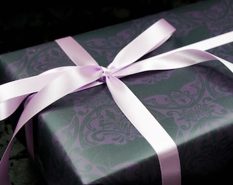 Purple Bat Wrapping Paper - Gothic Gift Wrap | Gothic Christmas & Alternative Design | Perfect for Gothmas, Creepmas, Halloween Celebrations