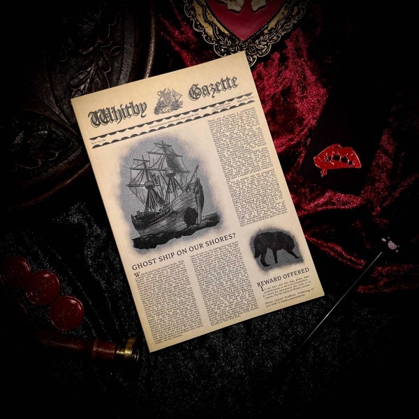Dracula arrive à Whitby, un journal victorien, un journal de vampire gothique unique pour les amateurs de lecture. Livre gothique ligné inspiré de Bram Stoker