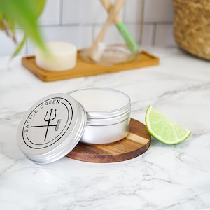 Lime & Vanilla Natural Deodorant Balm: Vegan, Plastic Free (100g Tin)