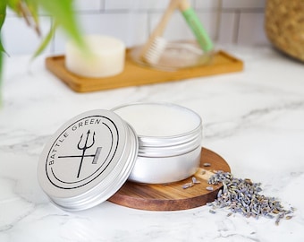 Lavender & Tea Tree Natural Deodorant Balm 100g Tin -  Plastic Free Deodorant - Zero Waste Vegan Deodorant - Deodorant Cream