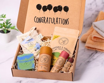 Natural Beauty Hamper - Bath and Body Gift Set with personalized Congratulations message