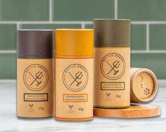 Natural Dry Shampoo Powder 55g Tube | Multiple Scents | Plastic Free | Vegan Friendly