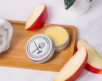 Apple Natural Lip Balm 15g Tin - Vegan Lip Balm - Organic Lip Balm In Tin - Plastic Free Lip Butter