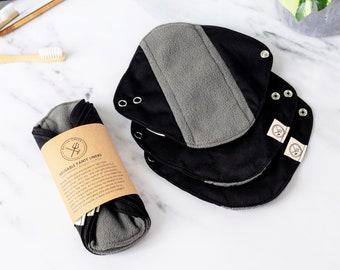 Reusable Period Pads (Black) - Small size for light flow