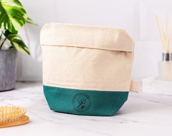 Organic Cotton Makeup Bag - Eco Friendly Wash Bag