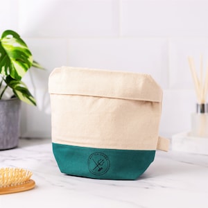 Trousse de maquillage en coton bio - Trousse de toilette écologique