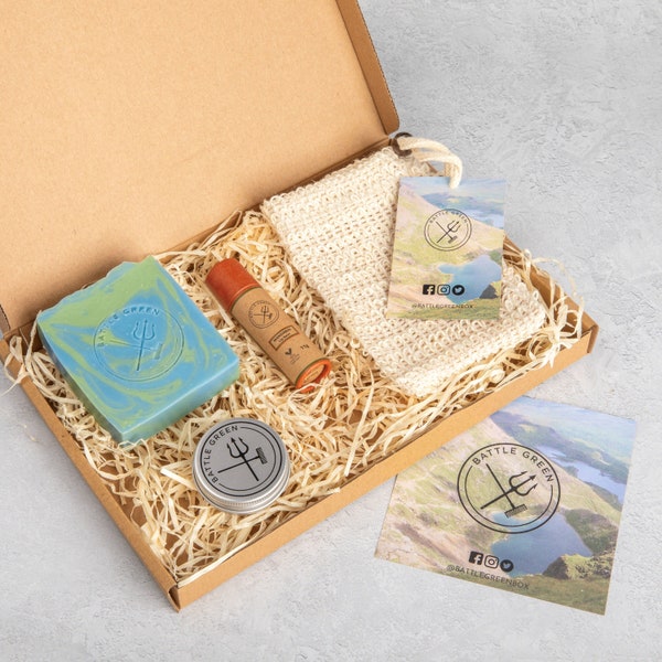Bath and Body Gift Set - Self Care Home Spa Kit - Natural Vegan Cosmetic Gift Box -