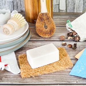 Organic Solid Dish Soap Bar: Lemon & Eucalyptus, Zero Waste