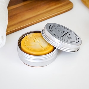 Natural Citrus Shampoo Bar in Tin 55g - Vegan friendly and Plastic Free