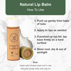 Natural Lip Balm in Cardboard Tube - Vegan friendly, Multiple Scents available, Plastic-Free & Eco-Friendly image 4
