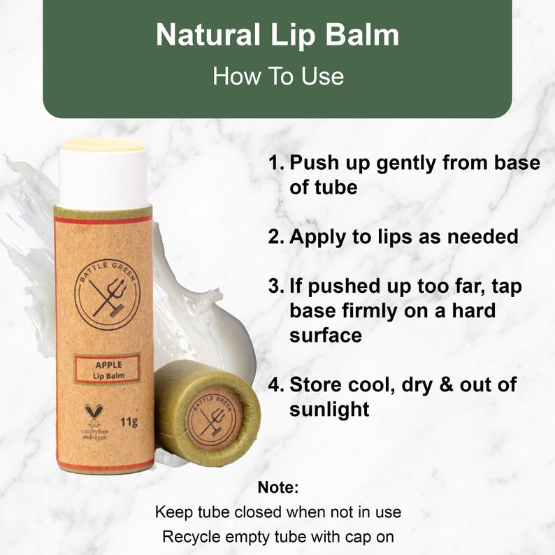 Natural Lip Balm in Cardboard Tube - Vegan friendly, Multiple Scents available, Plastic-Free & Eco-Friendly image 4