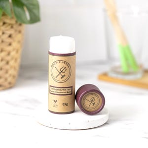 Lavender & Tea Tree Natural Deodorant Balm: Vegan, Plastic-Free