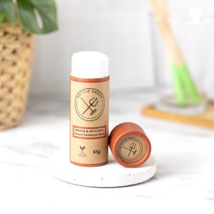 Natural Deodorant Balm Orange & Patchouli | Vegan friendly and plastic free in a choice of scents