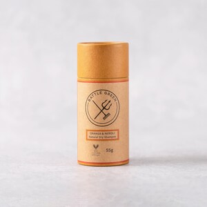 Orange & Neroli Natural Dry Shampoo 55g Tube Vegan and Cruelty Free Shampoo in Plastic Free Refillable Packaging image 3