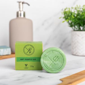 Mint Natural Shampoo Bar 55g - Vegan friendly and Plastic Free